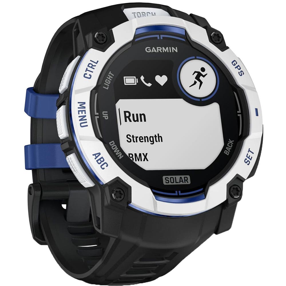 Smartwatch GARMIN Instinct 3 Solar, 50 mm, GPS, Android/iOS, silicon, Whitestone/Black