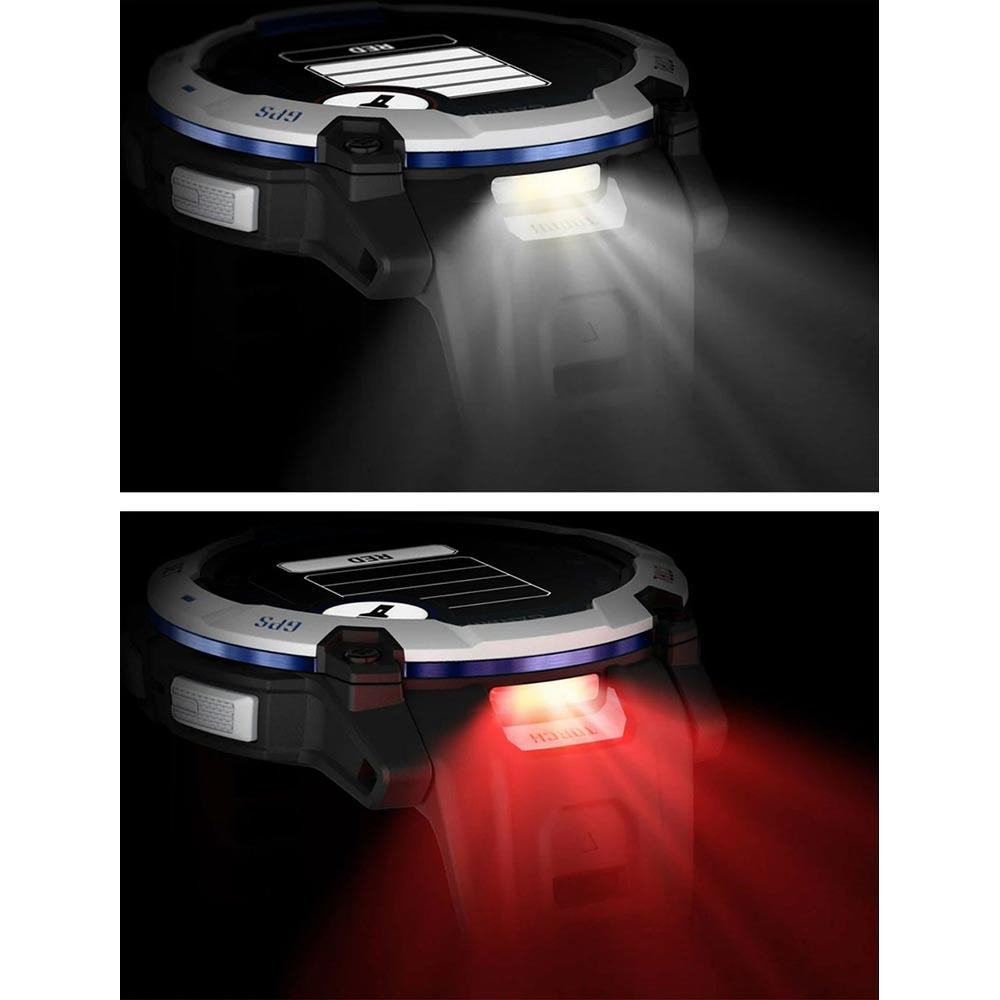 Smartwatch GARMIN Instinct 3 Solar, 50 mm, GPS, Android/iOS, silicon, Whitestone/Black