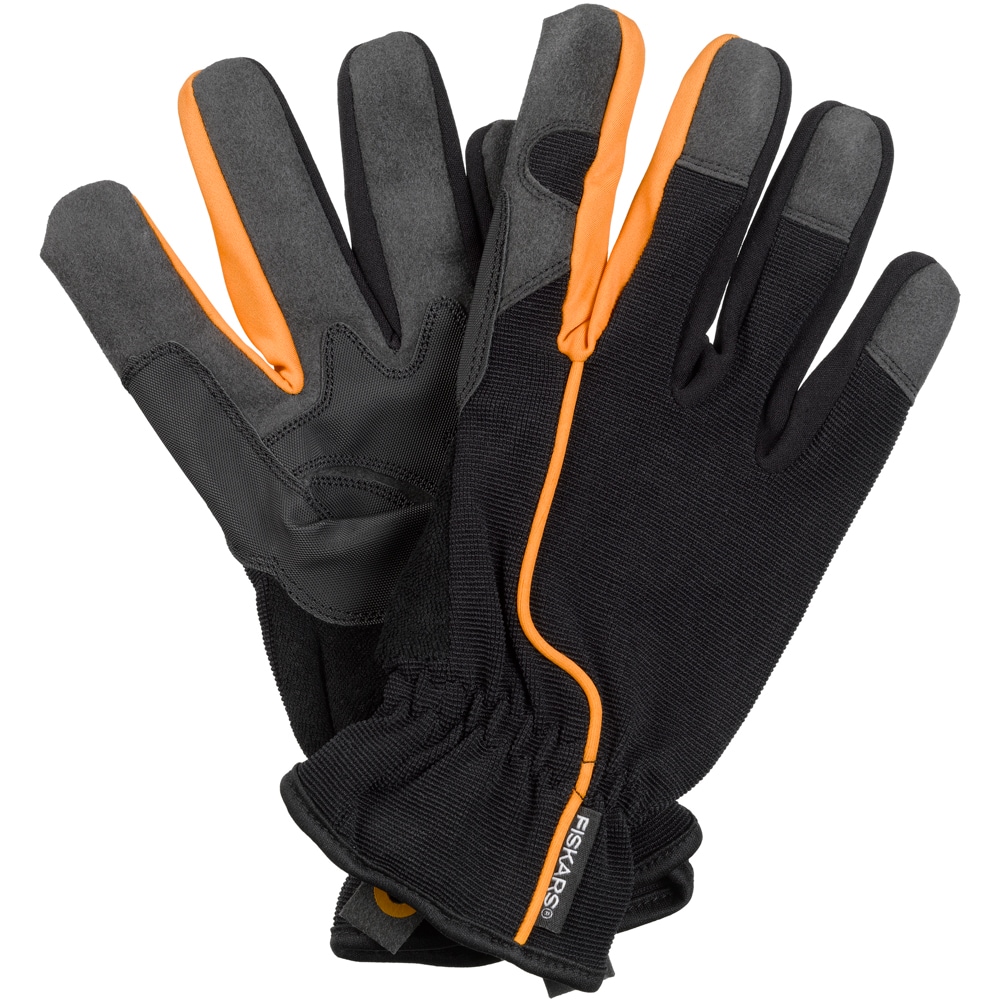 Manusi de gradina FISKARS, marimea 8, textil, negru