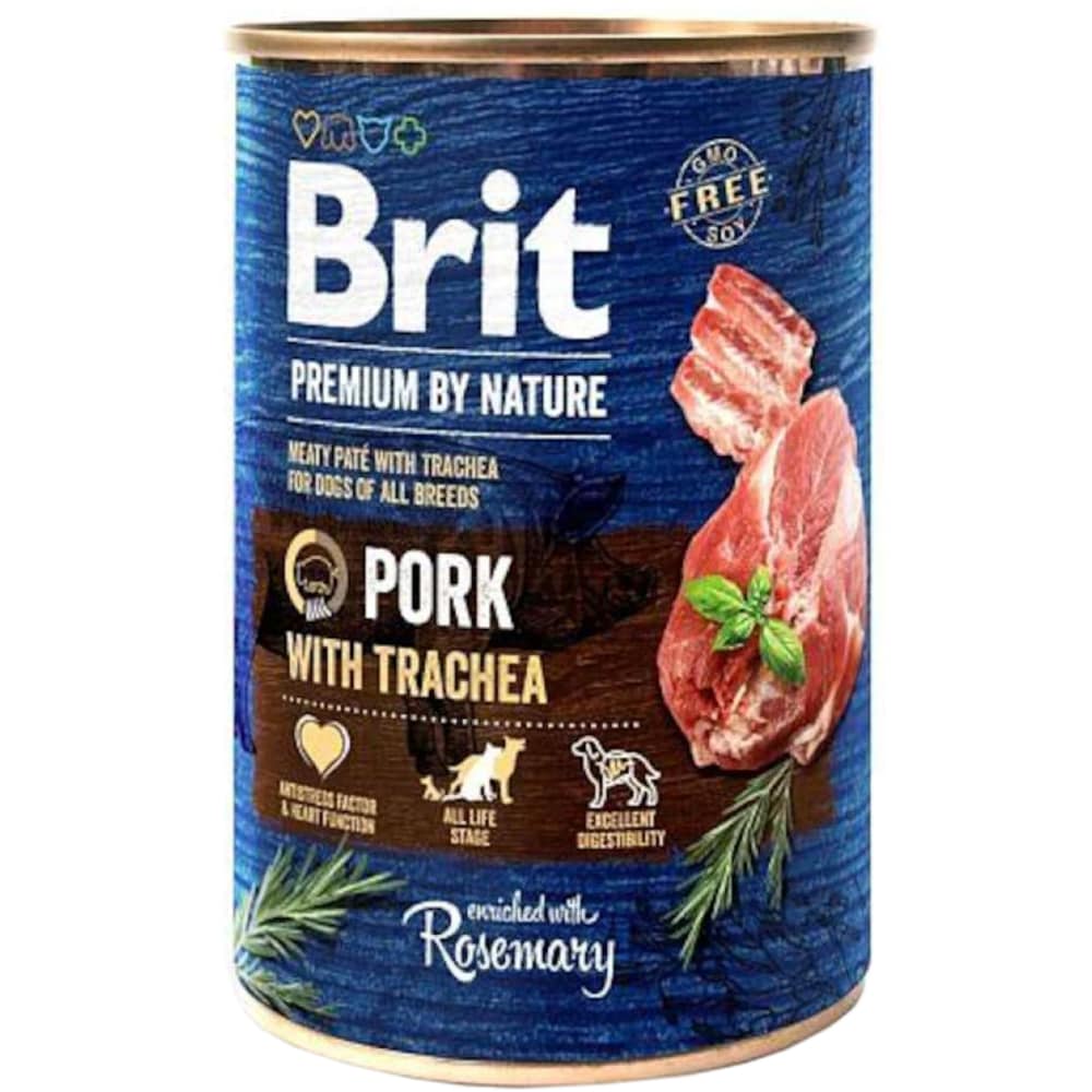 Hrana umeda pentru caini BRIT Premium by Nature, Adult, Porc, 6 x 400g