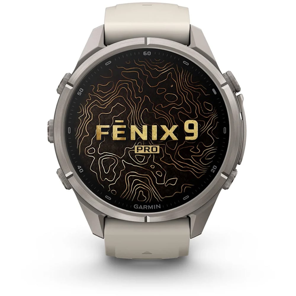 Smartwatch GARMIN Fenix 9 Pro, 43mm, AMOLED, InReach, Android/iOS, Sapphire, Titan, Gray/Dark Sandstone
