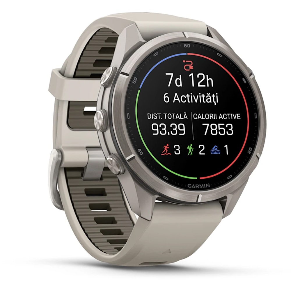 Smartwatch GARMIN Fenix 9 Pro, 43mm, AMOLED, InReach, Android/iOS, Sapphire, Titan, Gray/Dark Sandstone