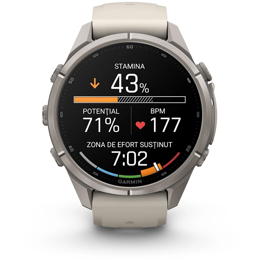 Smartwatch GARMIN Fenix 9 Pro, 43mm, AMOLED, InReach, Android/iOS, Sapphire, Titan, Gray/Dark Sandstone