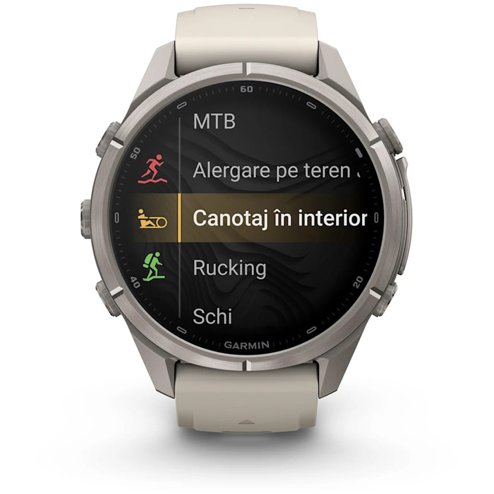 Smartwatch GARMIN Fenix 9 Pro, 43mm, AMOLED, InReach, Android/iOS, Sapphire, Titan, Gray/Dark Sandstone