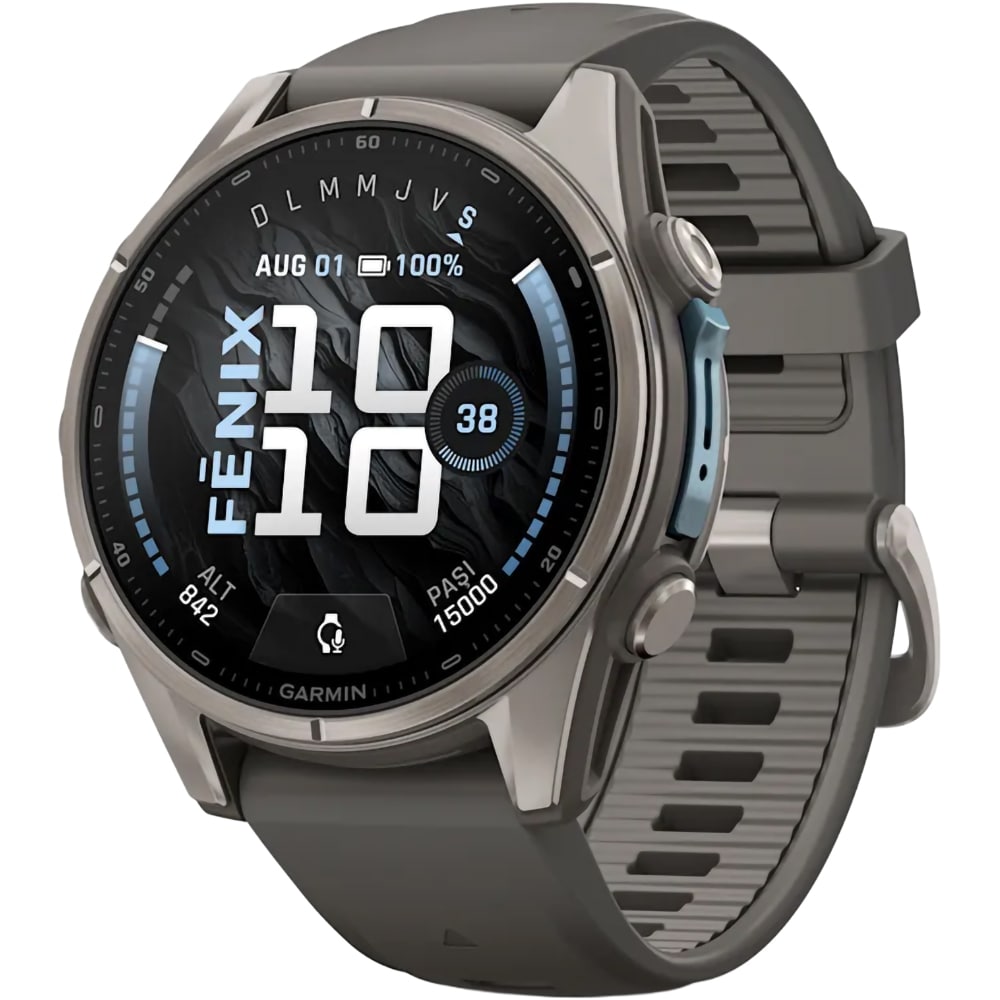 Smartwatch GARMIN Fenix 9, 43mm, AMOLED, Android/iOS, Sapphire, Titan, Pebble Gray