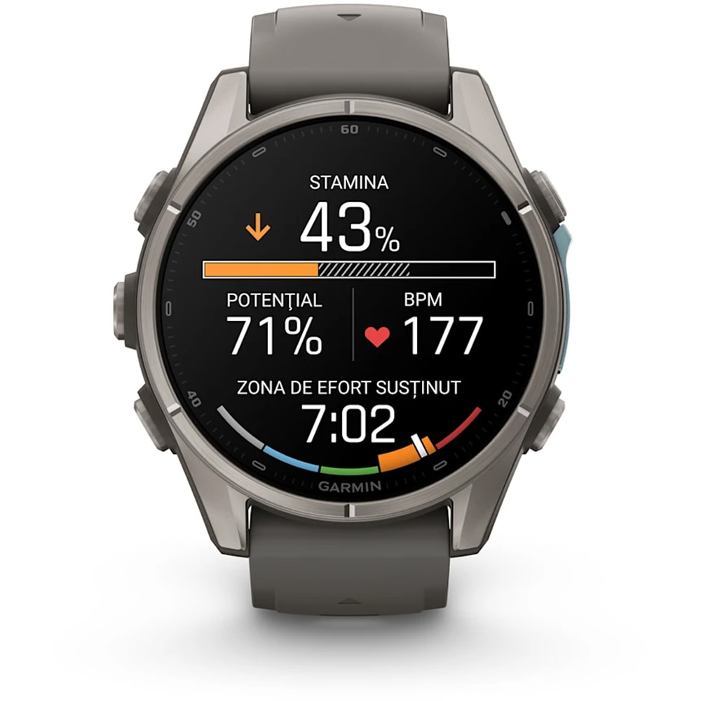 Smartwatch GARMIN Fenix 9, 43mm, AMOLED, Android/iOS, Sapphire, Titan, Pebble Gray
