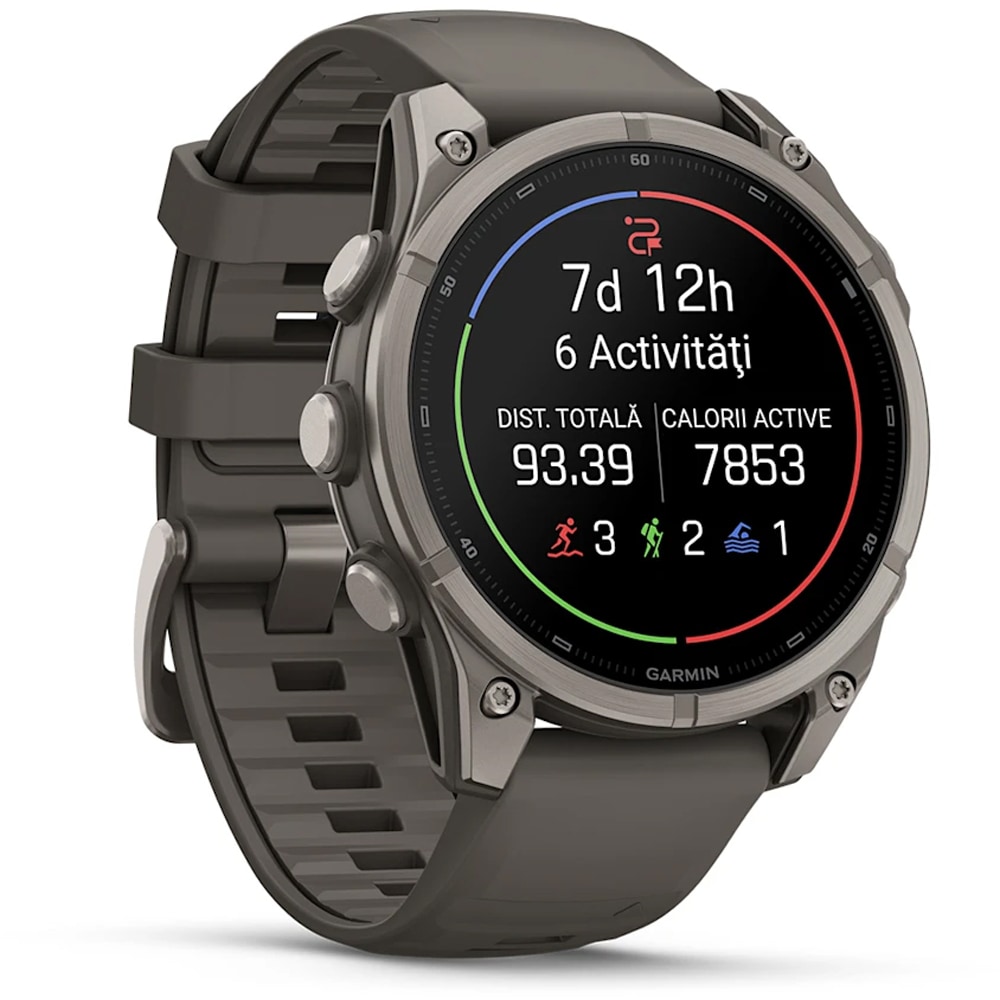 Smartwatch GARMIN Fenix 9, 47mm, AMOLED, Android/iOS, Sapphire, Titan, Pebble Gray