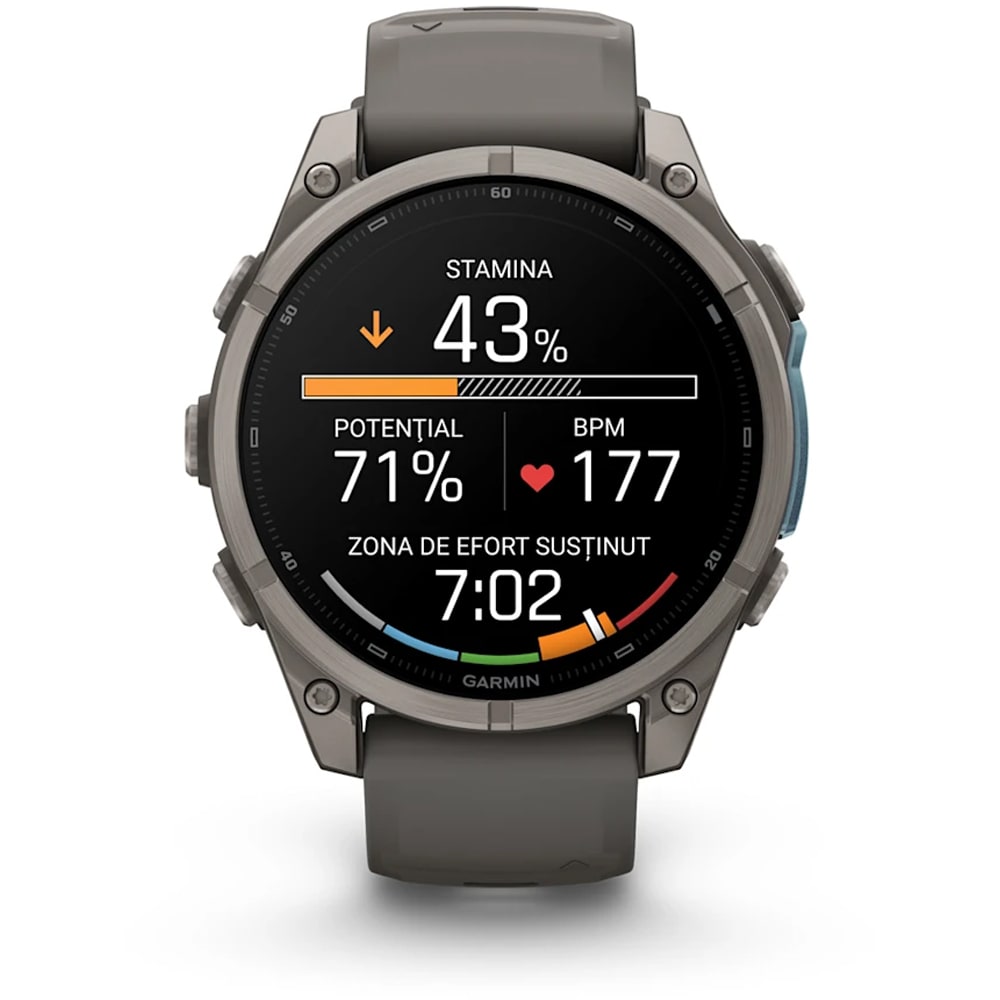 Smartwatch GARMIN Fenix 9, 47mm, AMOLED, Android/iOS, Sapphire, Titan, Pebble Gray