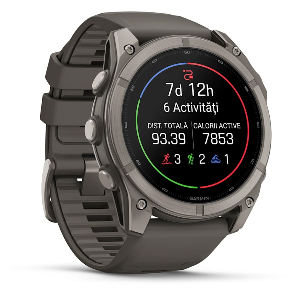 Smartwatch GARMIN Fenix 9, 51mm, AMOLED, Android/iOS, Sapphire, Titan, Pebble Gray