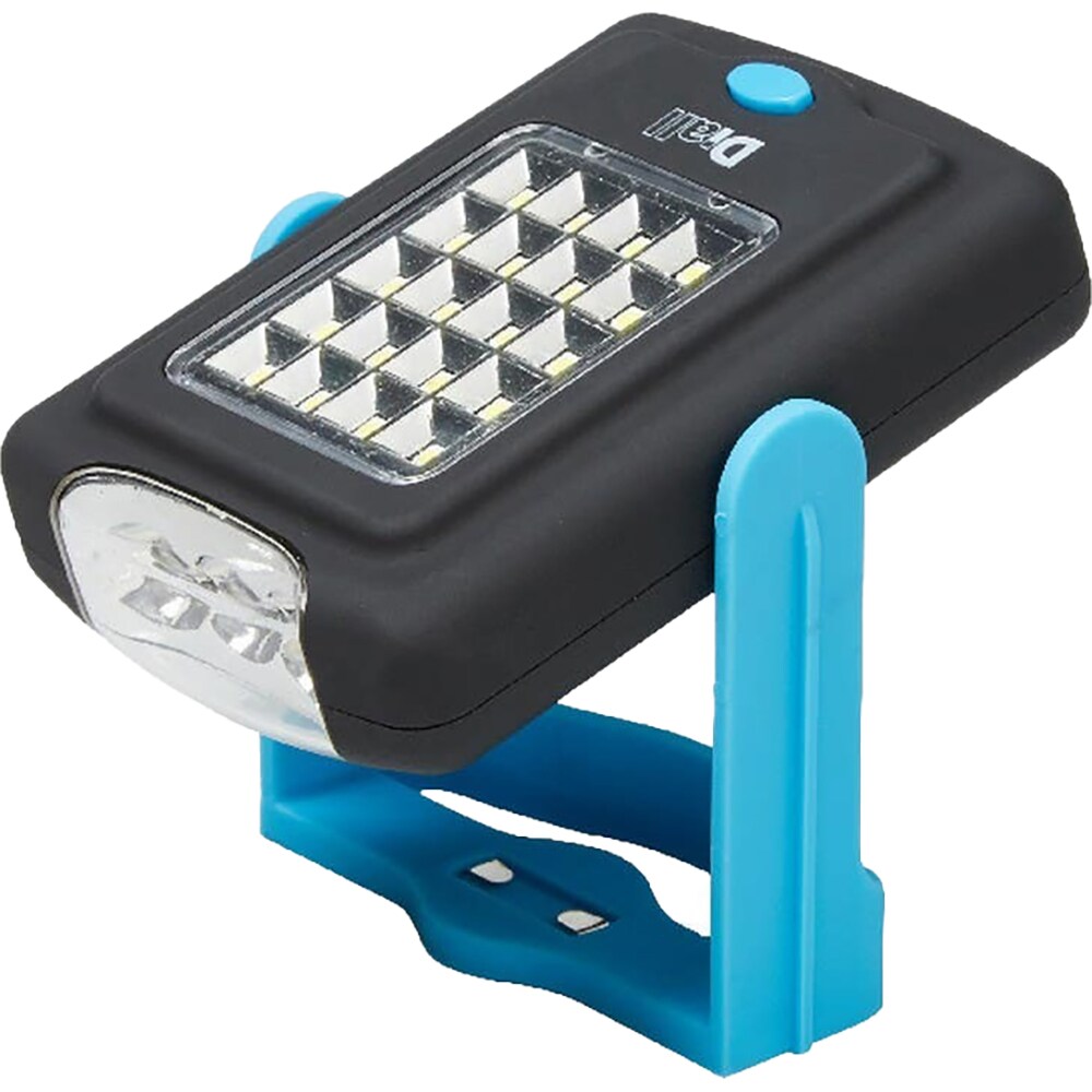 Lanterna LED cu functie dubla DIALL, 3 LED 15 lumeni si 20 LED 220 lumeni, IP20, 3xAAA, negru/albastru