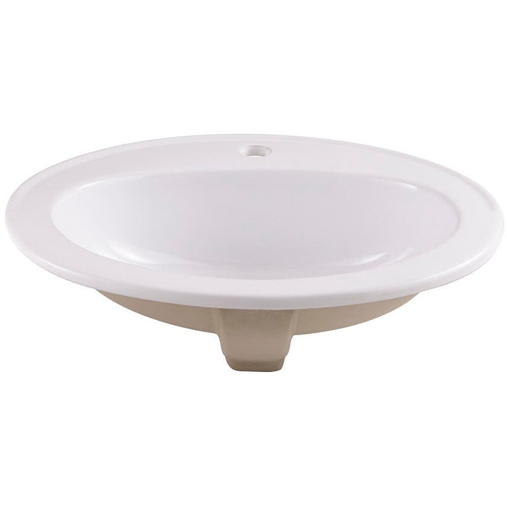 Lavoar pe blat COOKE & LEWIS Tyne, ceramica, 56.5 x 47.3 cm, alb lucios