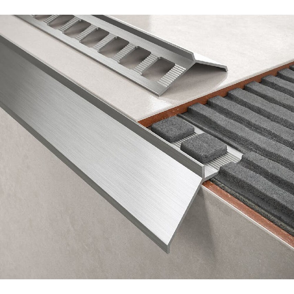 Profil placi ceramice DIALL 100569219, 2.5 m, argintiu