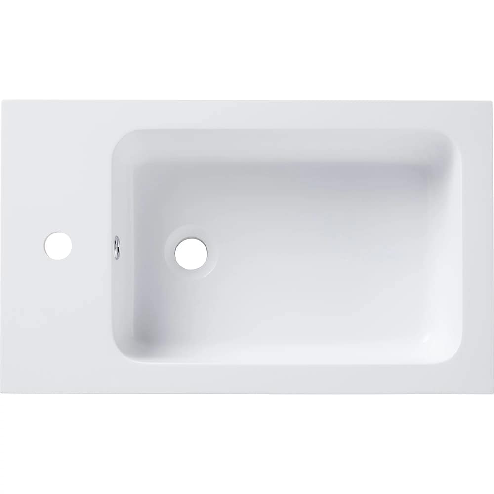 Lavoar baie GOODHOME Makonda, rasina, 60.4 x 36.2 cm, alb lucios