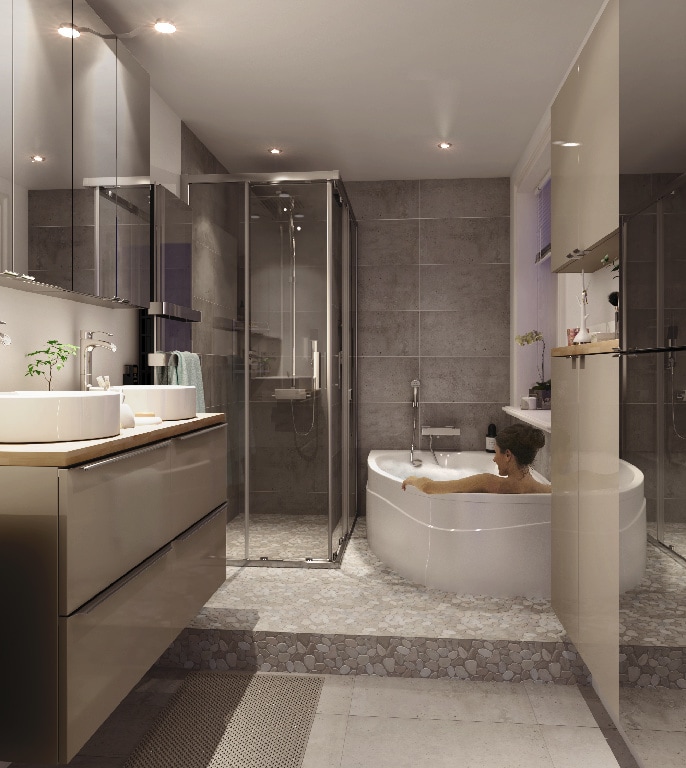 Cabina dus standard GoodHome Beloya, dreptunghiulara, 120 x 80 x 195 cm, sticla securizata 8mm, profil crom