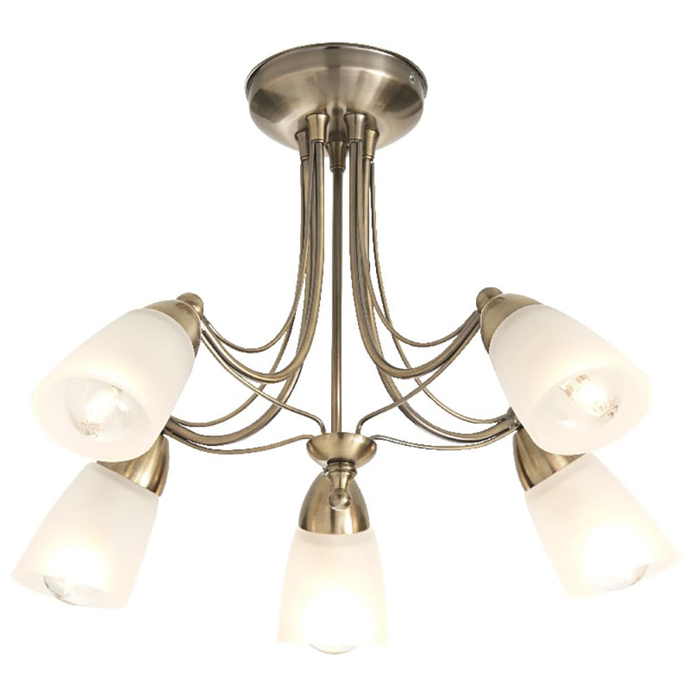 Plafoniera 5 lampi LED COLOURS Trivia, 5 x E14, 40W, IP20, auriu