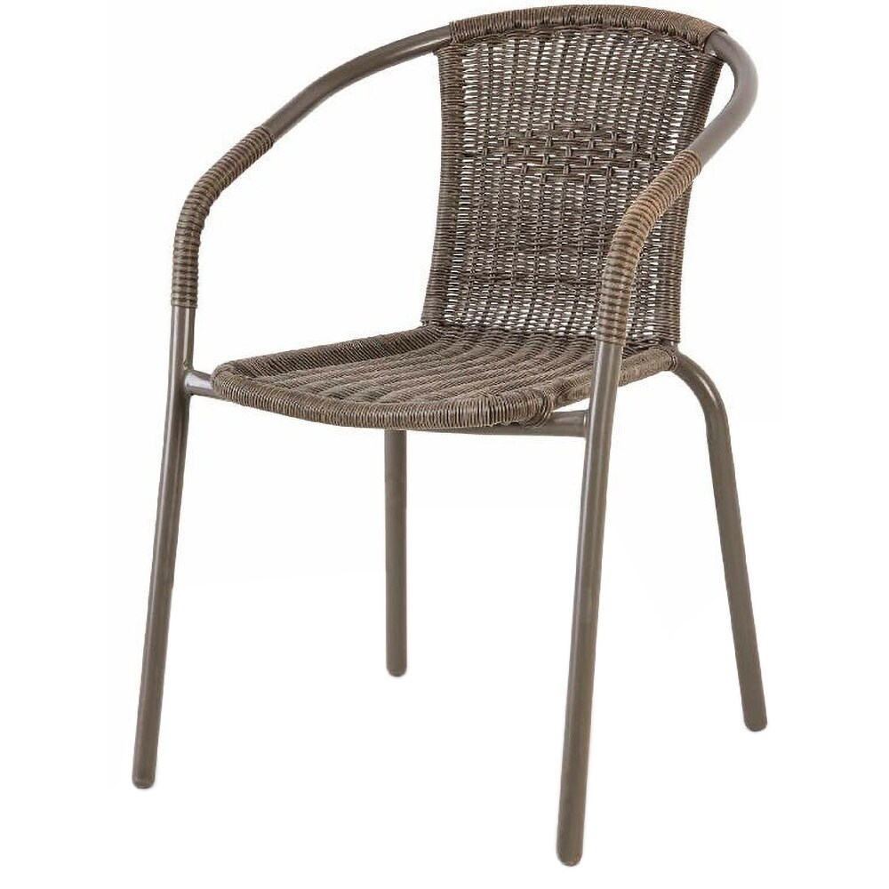 Scaun terasa GOODHOME Bari, otel, 58 x 50 x 76 cm, maro