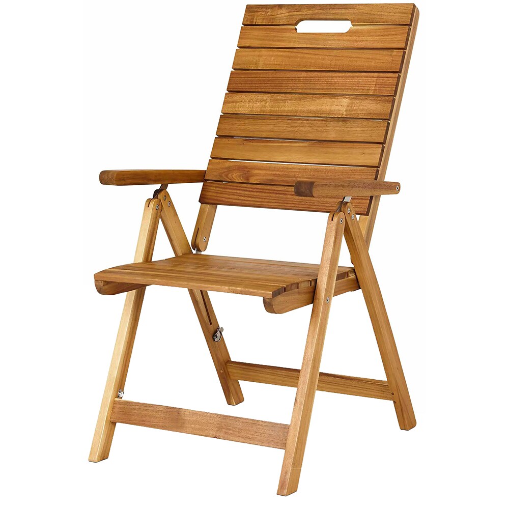 Scaun terasa GOODHOME Denia, lemn, 86 x 86 x 107 cm, maro