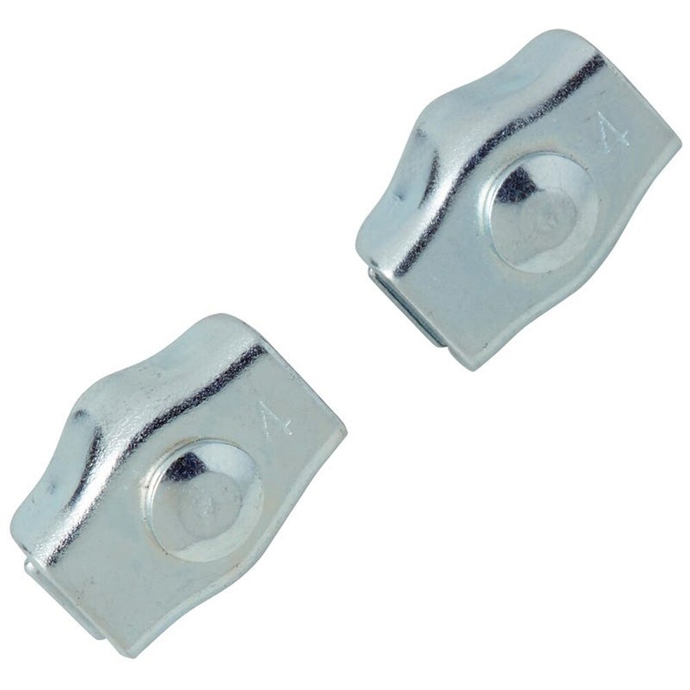 Bride simple cabluri DIALL, metal, 2mm, argintiu 2buc