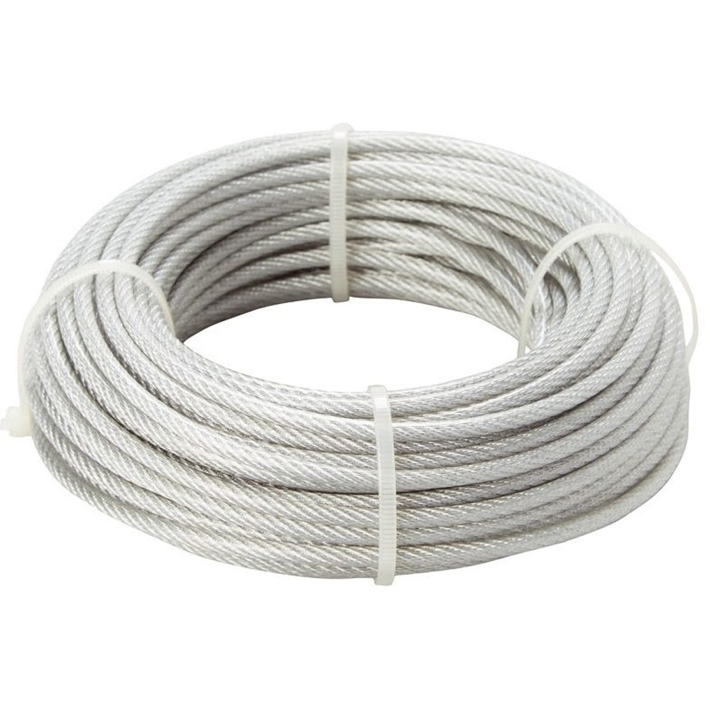 Cablu otel DIALL, 4mm x 20m, invelis PVC, argintiu