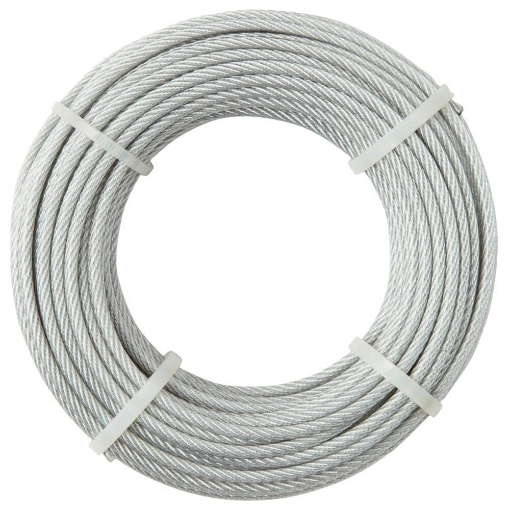 Cablu otel DIALL, 4mm x 20m, invelis PVC, argintiu