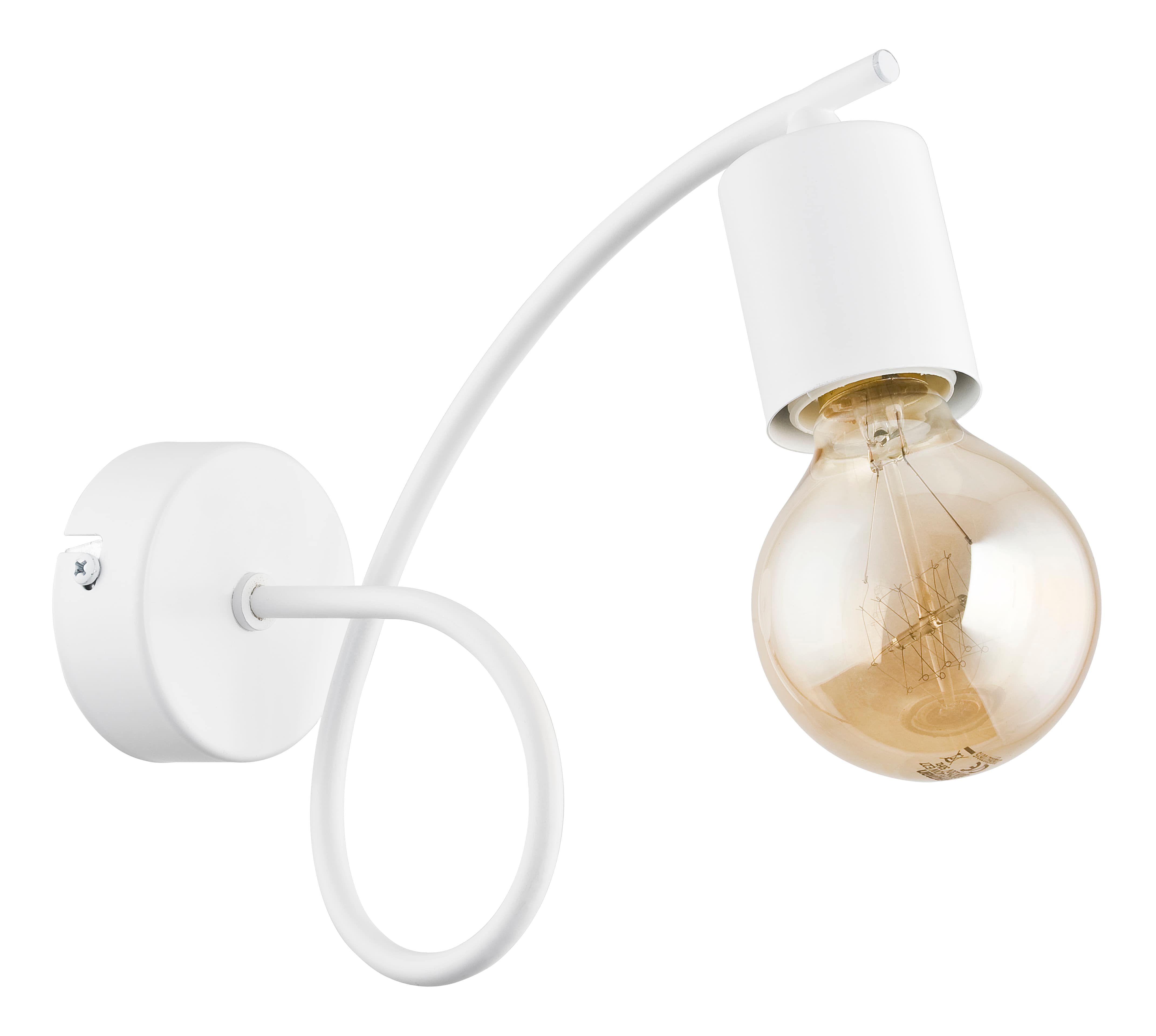 Aplica incandescent, alba, 1 bec, E27, 60 W  Alfa Tango