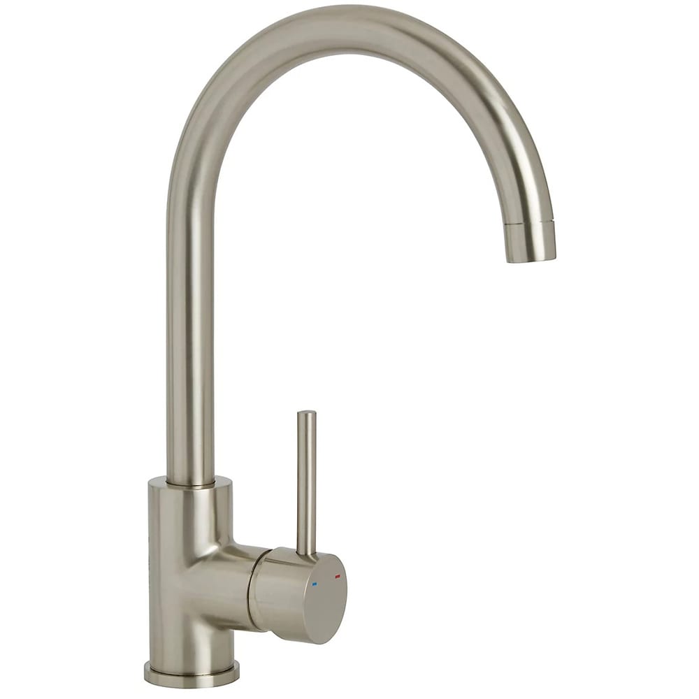 Baterie bucatarie COOKE&LEWIS Katiki, alama, nichel