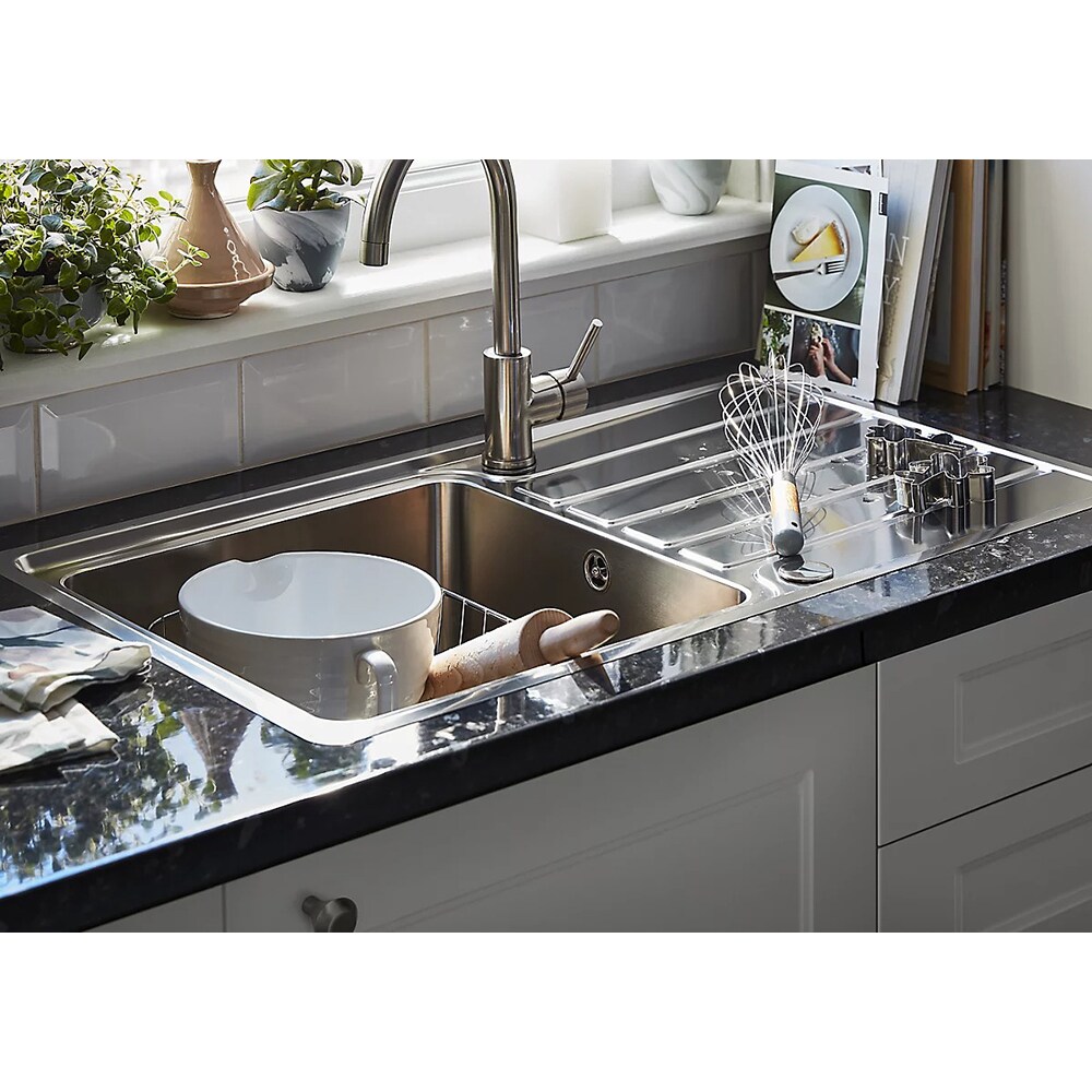 Baterie bucatarie COOKE&LEWIS Katiki, alama, nichel