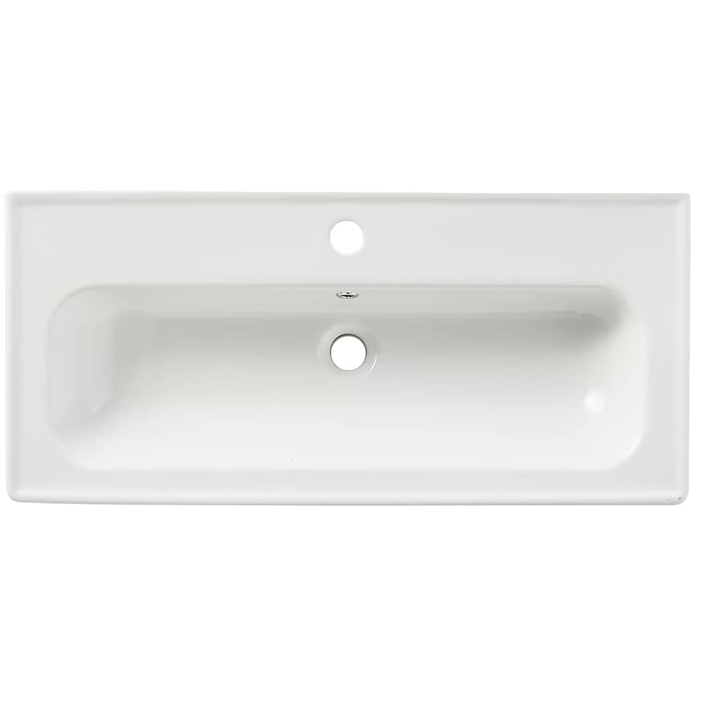 Lavoar baie GOODHOME Towan, ceramica, 81.3 x 37.1 cm, alb lucios