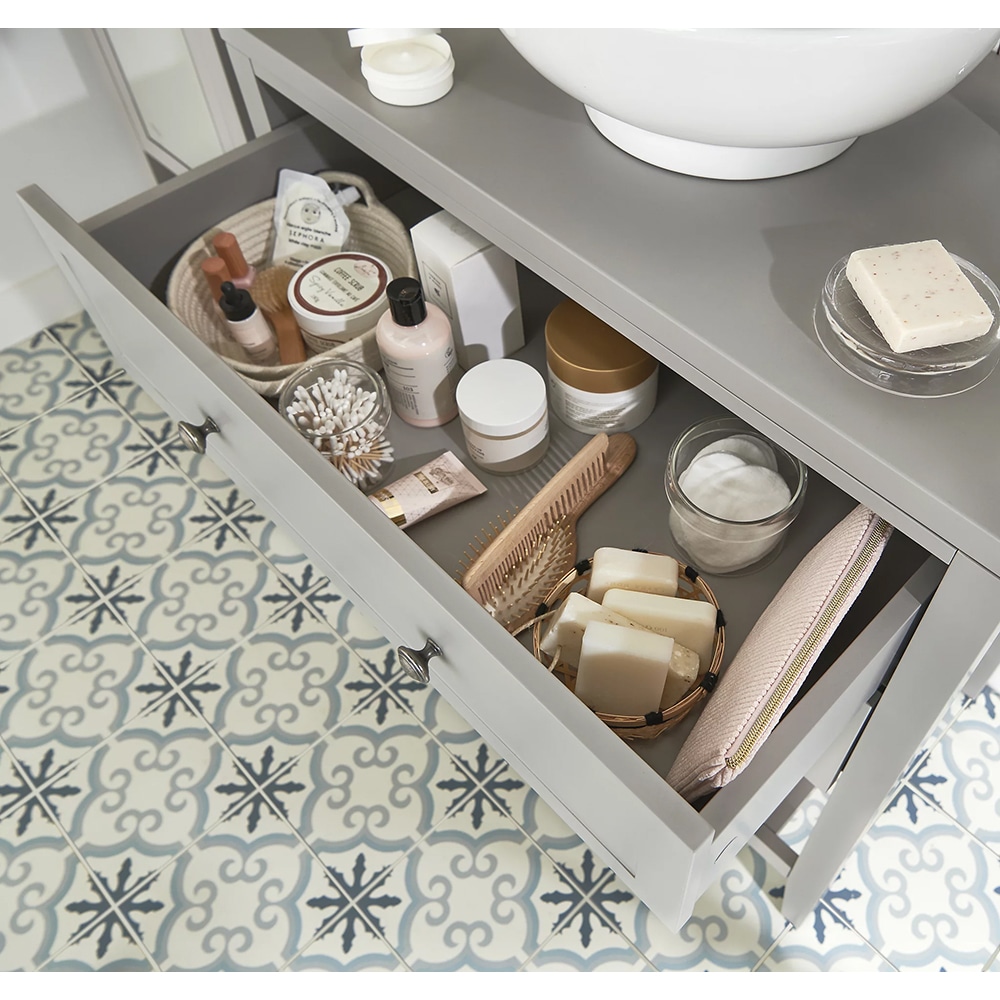 Baza lavoar GoodHome Perma, 2 sertare, 60 cm, gri