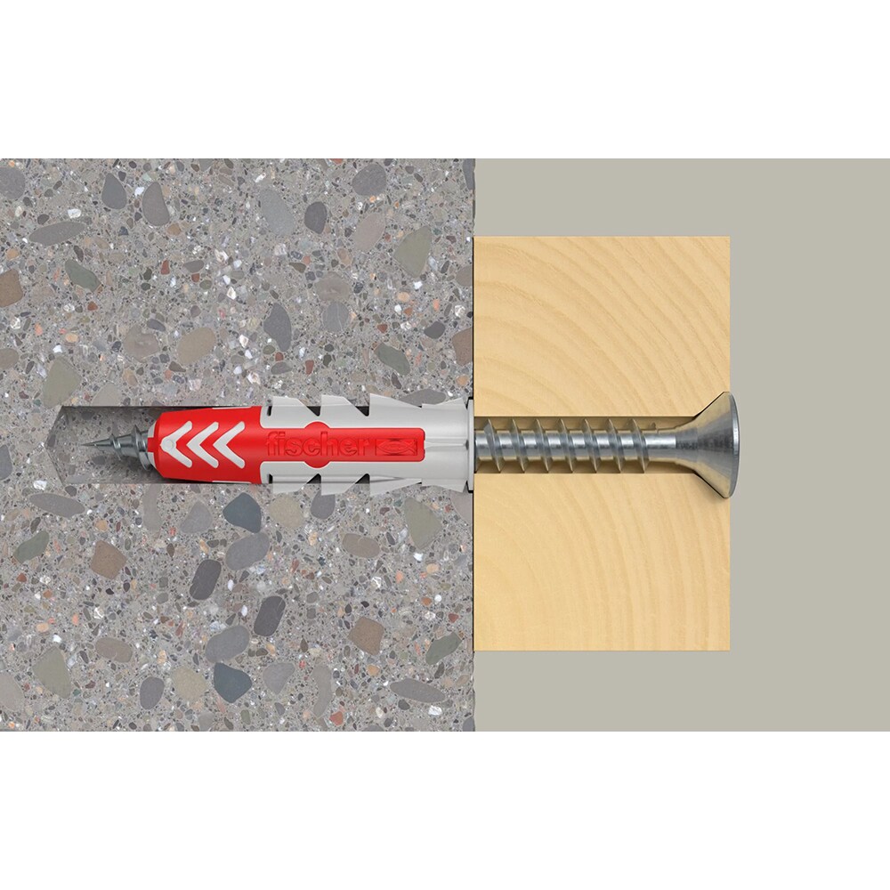 Diblu universal FISCHER DuoPower, nylon, cu surub, 8 x 40 mm, 50 bucati