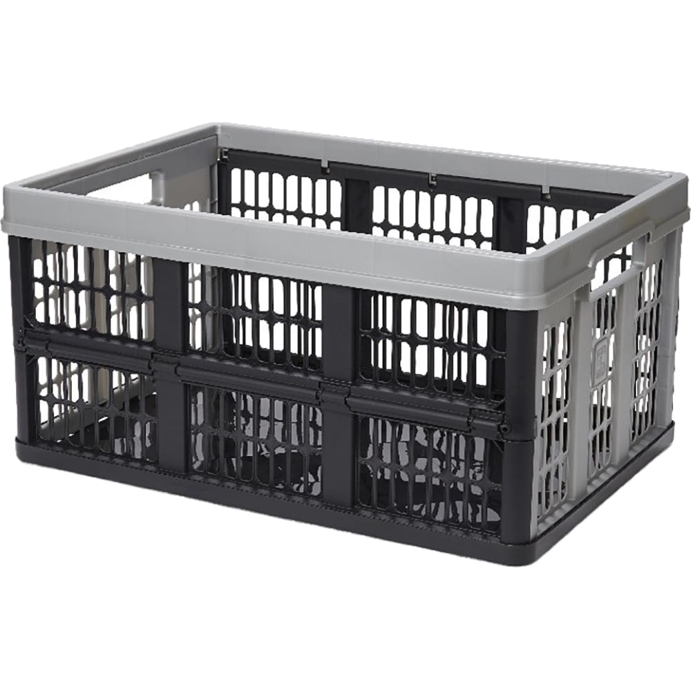 Ladita pliabila FORM, 53 x 37 x 27 cm, 45 l, polipropilena, neagra/gri 