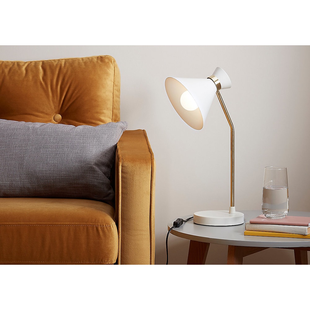 Veioza GOODHOME Apennin, E27, IP20, alb