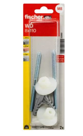 Set suruburi fixare chiuveta Fisher, 8x110 mm