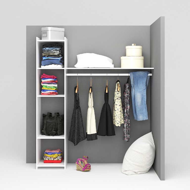 Kit Dressing, alb, 180.4 cm   Pole