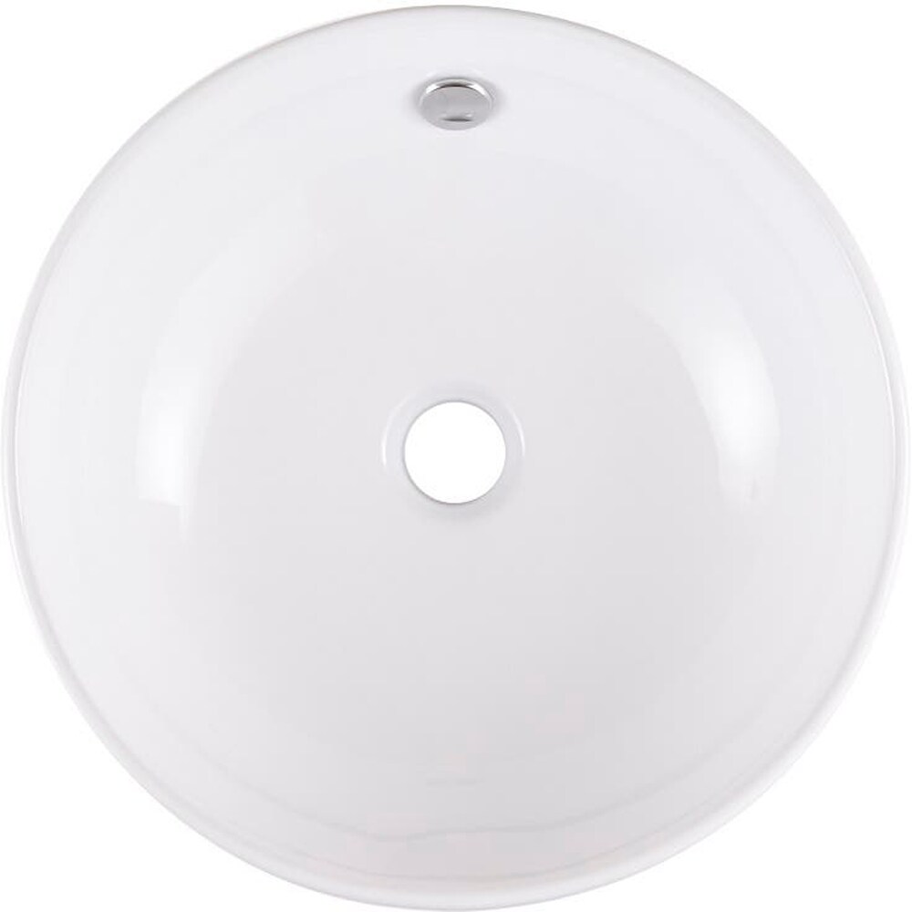 Lavoar pe blat GOODHOME Nura, ceramica, 40.5 cm, alb lucios