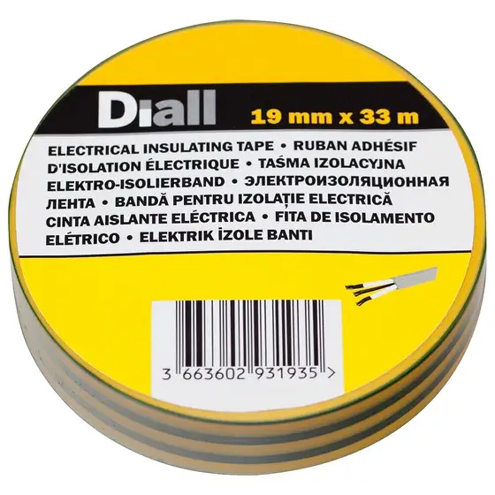 Banda izolatoare DIALL 100592182, 19 mm x 33 m, multicolor