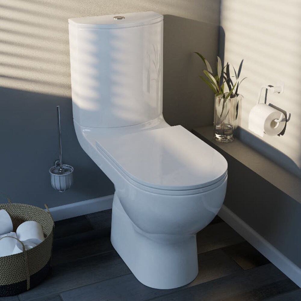 Set vas WC si rezervor GOODHOME Cavally, montare pe pardoseala, ceramica, 3/6 l, alb