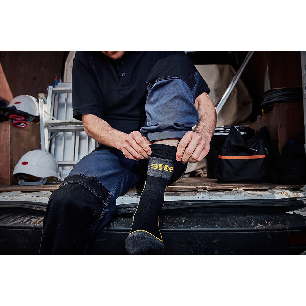 Set 3 perechi sosete barbati SITE Confort, marimea 41-45, negru-gri