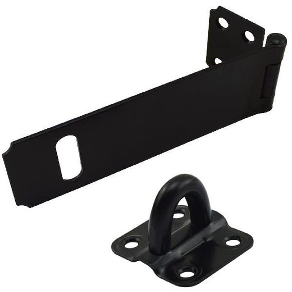 Incuietoare si balama pentru exterior SMITH AND LOCKE, metal, 90 x 38 mm, 41 x 38 x 12 mm, negru