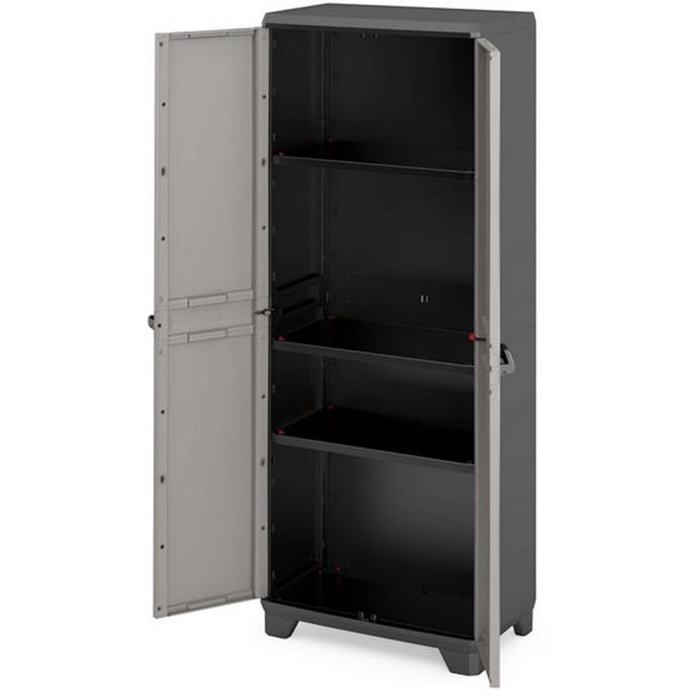 Dulap depozitare, plastic, 173x68x39 cm, gri inchis