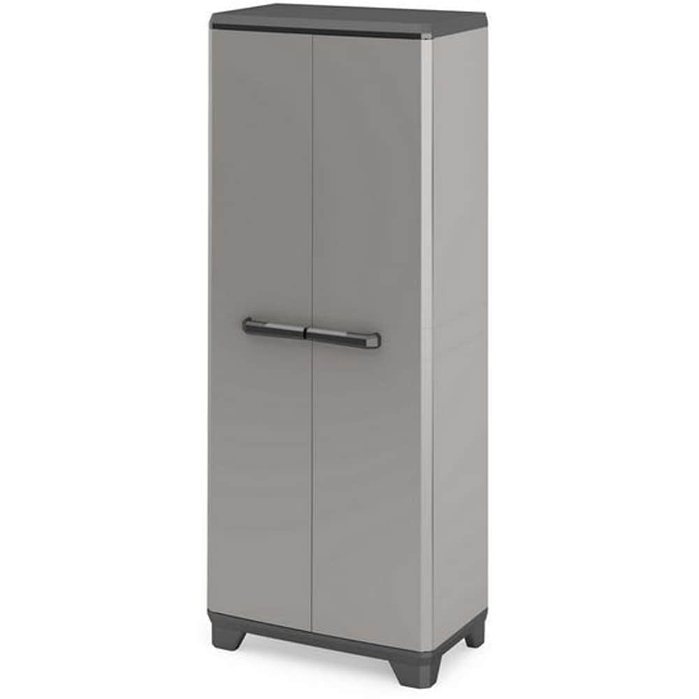 Dulap depozitare, plastic, 173x68x39 cm, gri inchis