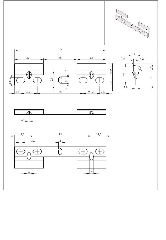 Kit suport de perete, ABS, 17.5 x 22 x 16 cm, alb