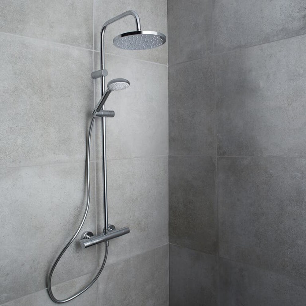 Sistem dus GOODHOME Cavally, termostat, 1 functie, crom