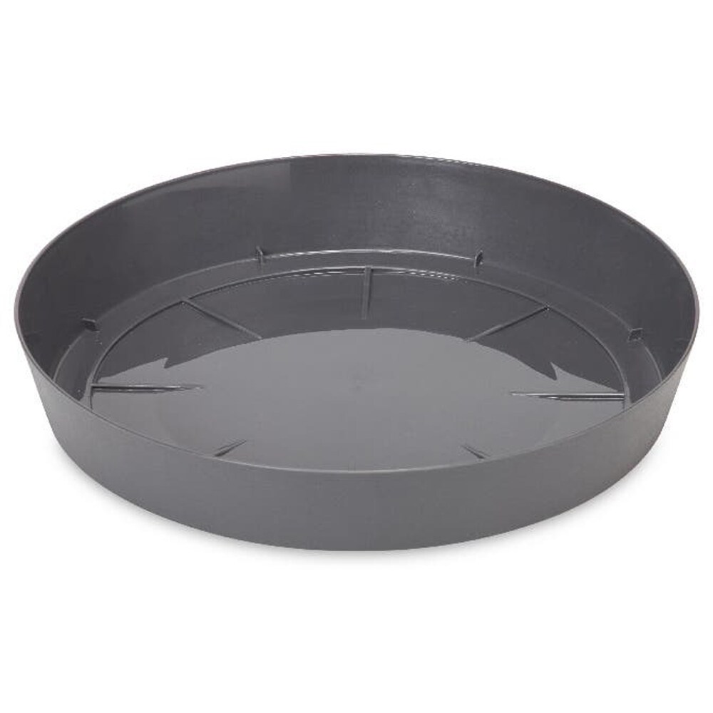Farfurie ghiveci VERVE Blooma, plastic, D 30.5 cm, gri