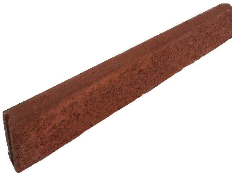 Bordura, 100 x 5 x 20 cm, beton, rosu