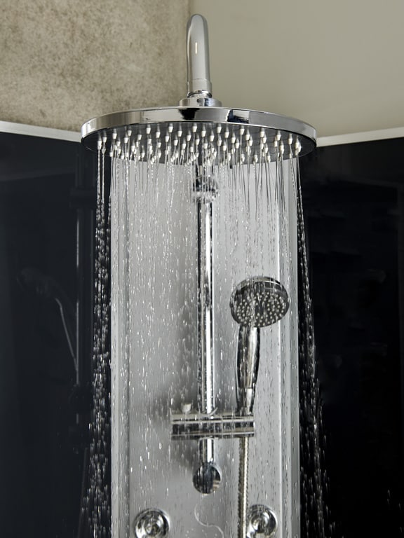 Cabina dus cu hidromasaj GoodHome Onega, dreptunghiulara, 80 x 120 x 225 cm, sticla securizata, profll argintiu