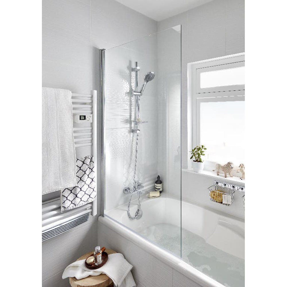 Paravan cada GOODHOME Calera, sticla securizata, 86.5 x 140 cm, transparent