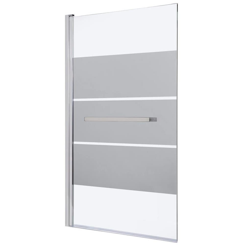 Paravan cada GOODHOME Nubia, sticla securizata, 95 x 150 cm, argintiu