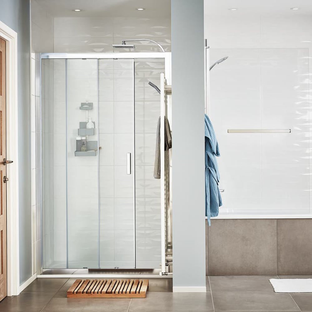 Paravan cada GOODHOME Nubia, sticla securizata, 95 x 150 cm, transparent