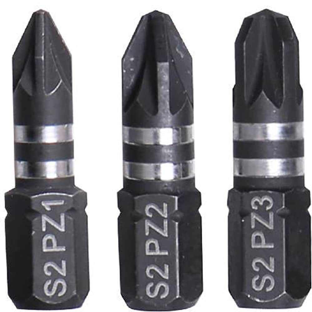 Set 3 biti impact ERBAUER, 25mm, PZ1